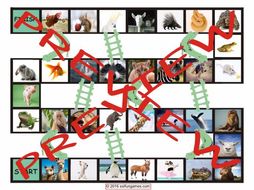 Animals Chutes and Ladders Board Game