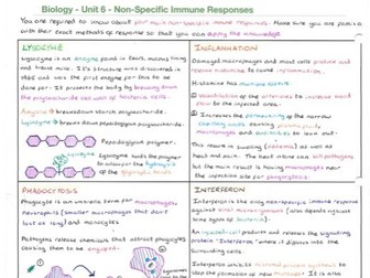 EDEXCEL A LEVEL BIOLOGY UNIT 6 STUDENT NOTES (Salters-Nuffield)