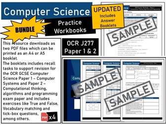 OCR GCSE (J277) Computer Science Practice Workbook BUNDLE