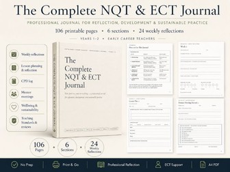 The Complete NQT & ECT Journal | Professional Reflection & Mentor Meeting Workbook
