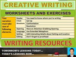 CREATIVE WRITING: WORKSHEETS