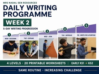 Daily Writing Programme – Week 2 | 5-Day SEN Picture Writing | 4 Levels