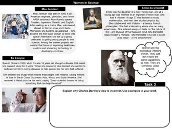 Women in Science KS3 lesson