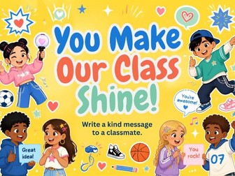 Children's Positivity Postcards - Peer to Peer Support & Self-Esteem Building