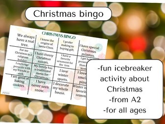 Christmas Bingo - Fun ESL Classroom Game