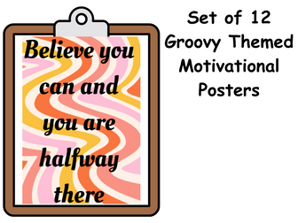 12 Groovy Themed Motivational Posters