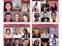 Celebrities Acting Irresponsibly Tic-Tac-Toe or Bingo