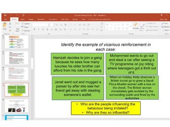 Edexcel A Level Psychology - Criminal - Social Learning Theory