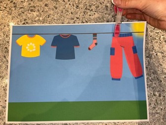 Fine Motor Peg Activity – Washing Line Peg Placement