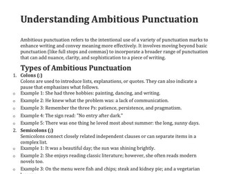 Ambitious punctuation