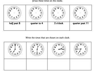 KS1 Time Assessment