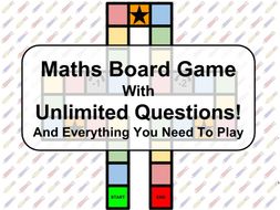 Maths Board Game with Unlimited Questions
