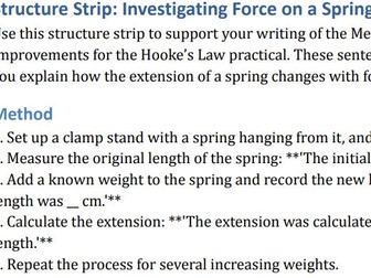 AQA GCSE Physics Hooke's Law Practical
