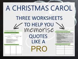 A CHRISTMAS CAROL quotation revision  Teaching Resources