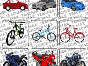 DTT & VB-MAPP Vehicle Vocabulary Cards