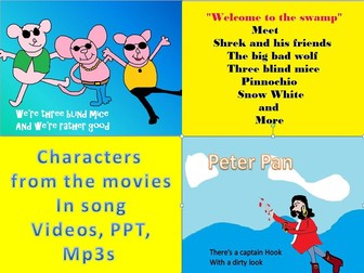 Characters from the movies in song