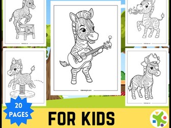 Zebra Colouring Sheets – Safari Animal Printables for EYFS & KS1