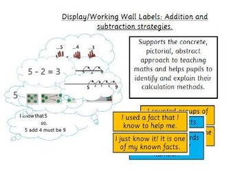 Mental Addition and Subtraction Strategies Display