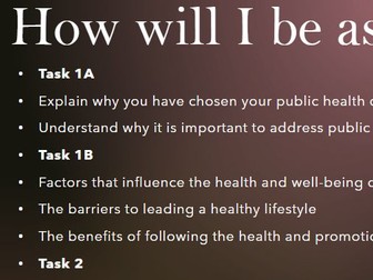 Health and social care R035 introduction lesson