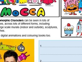 Jon Burgerman research sheet (very popular!)