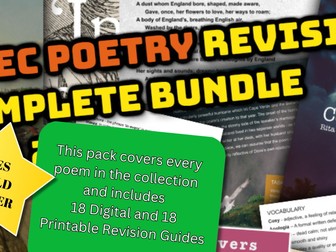 The Complete  2026 WJEC GCSE Poetry Bundle