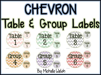Table and Group Labels (Chevron Theme)