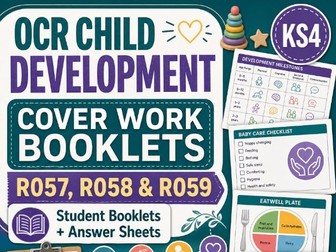 Child Development Cover Work Booklets | R057, R058 and R059 | Student Booklets & Answers