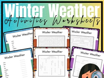 Winter Weather - Word Search, Scramble & Reverse Search No-Prep Fun Activities