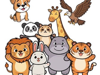 My First Animals Activity Book| Learn, Color & Identify | printable Workbook PDF. Ages 5-7