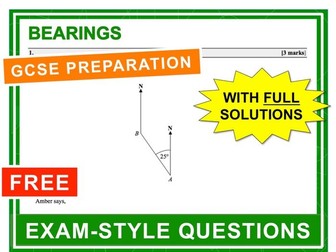 GCSE 9-1 Exam Question Practice (Bearings)