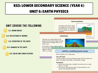 Unit 6: Earth Physics KS3: Cambridge Lower Secondary Science
