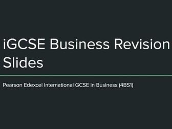 iGCSE Business Studies Full Revision Guide - Edexcel 4BS1