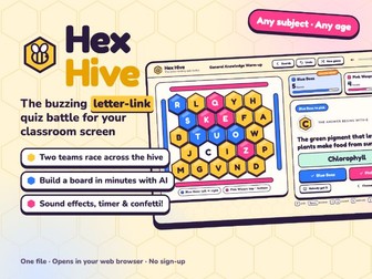 Hex Hive: Hexagon Quiz Game for Any Subject