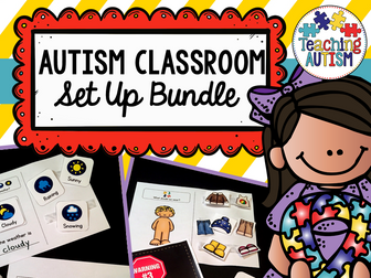 Special Education / Autism Classroom Set Up Pack