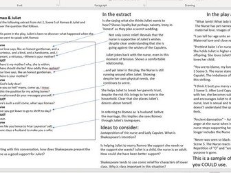 Annotated Romeo & Juliet question: Nurse