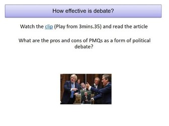 A Level Politics- Functions of Parliament Pt 2- Debate and Scrutiny
