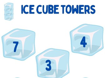 Winter Early Maths Ice Cube Towers