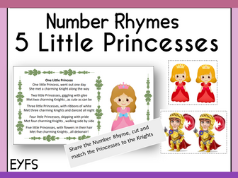 Number Rhyme 5 Little Princesses EYFS
