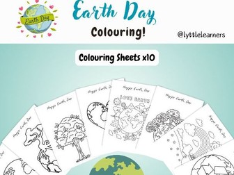 Earth Day Colouring Sheets 10 copies