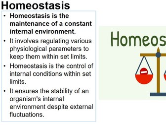 IGCSE Biology Coordinated - Homeostasis - Extended
