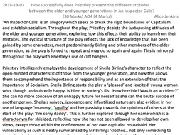 GCSE An Inspector Calls Level 9 Exemplar Essay Older and Younger Generations