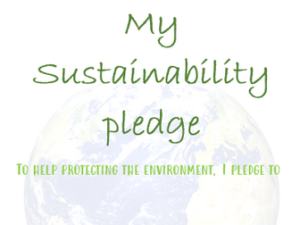 Sustainability pledge
