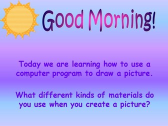 Computing (Year 2) – Creating Pictures (6 lessons plans and presentations)