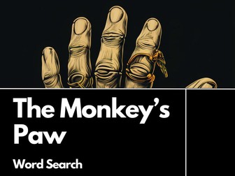 The Monkey's Paw Revision Word Search