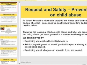 Child on child abuse assembly -secondary