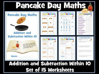 Pancake Day Maths - Addition and Subtraction Within 10