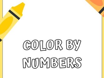 Colour By Numbers Booklet