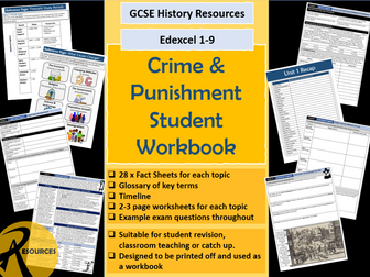 GCSE History Edexcel Crime & Punishment Workbook Revision Study