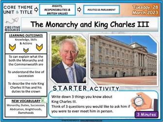 King Charles III + Monarchy + Coronation