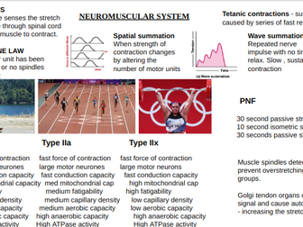 A LEVEL PE Knowledge organisers - A&P